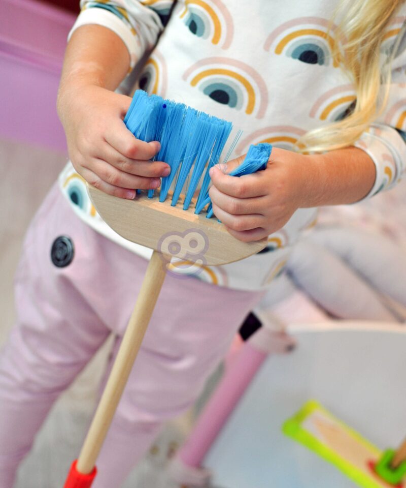 Erksavärviline puidust koristuskomplekt lastele