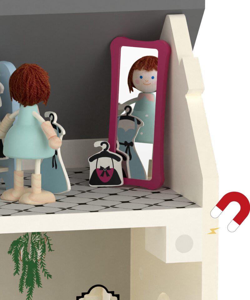 Kaunilt sisustatud nuku maja