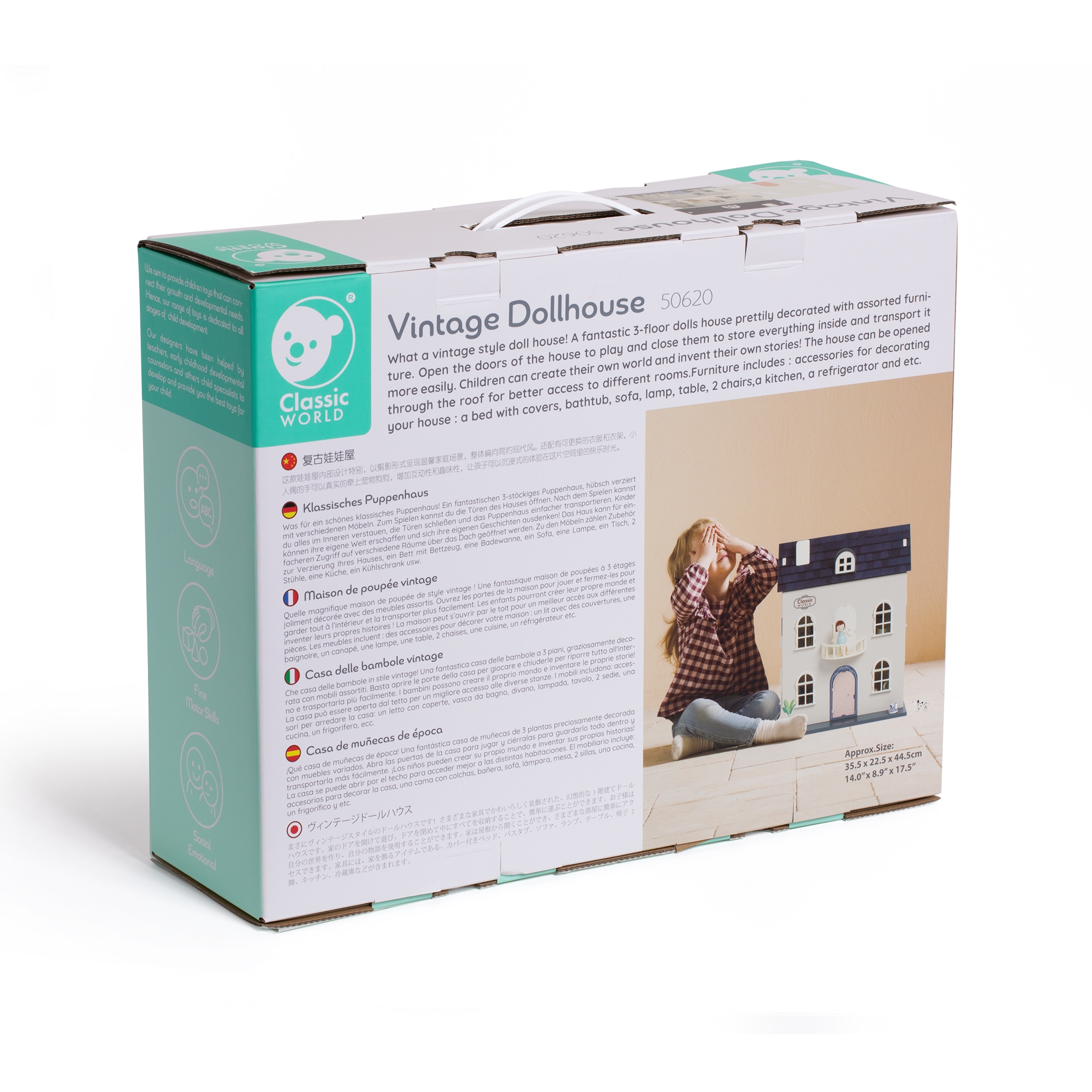 Lastele mõeldud vintage nuku maja