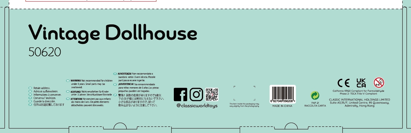 Lastele mõeldud vintage nuku maja