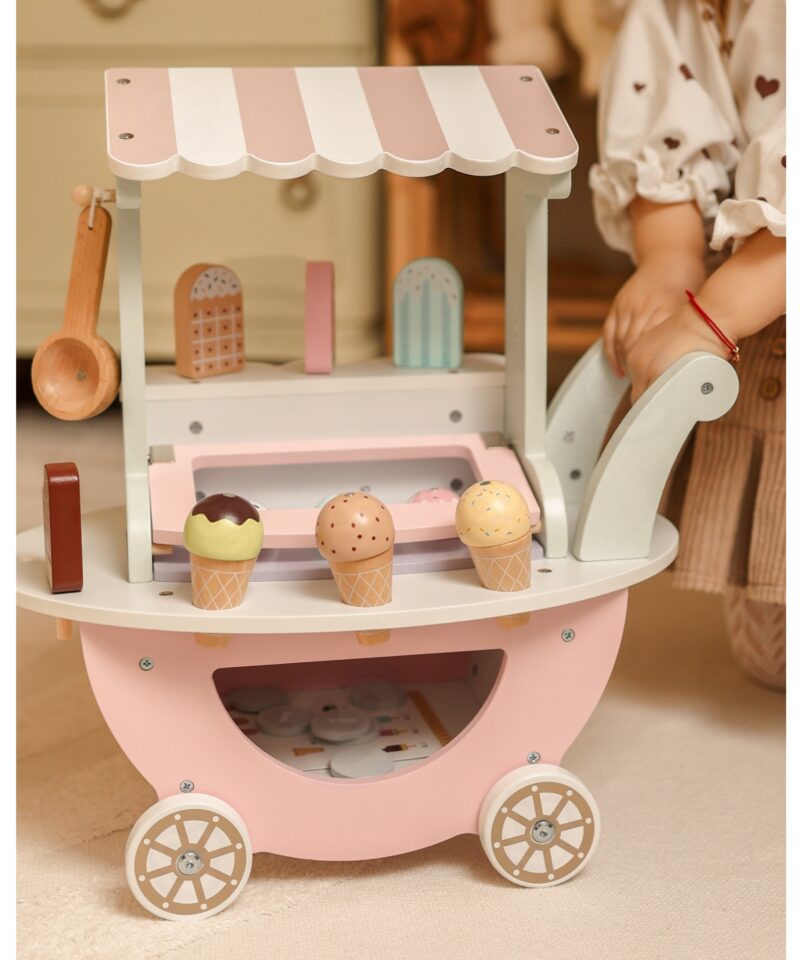 Kergesti puhastatav jäätisekäru lastele