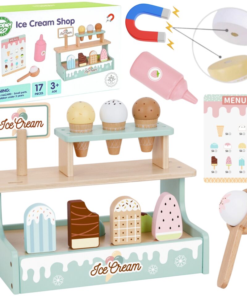 Puidust jäätiselett lastele pastelltoonides