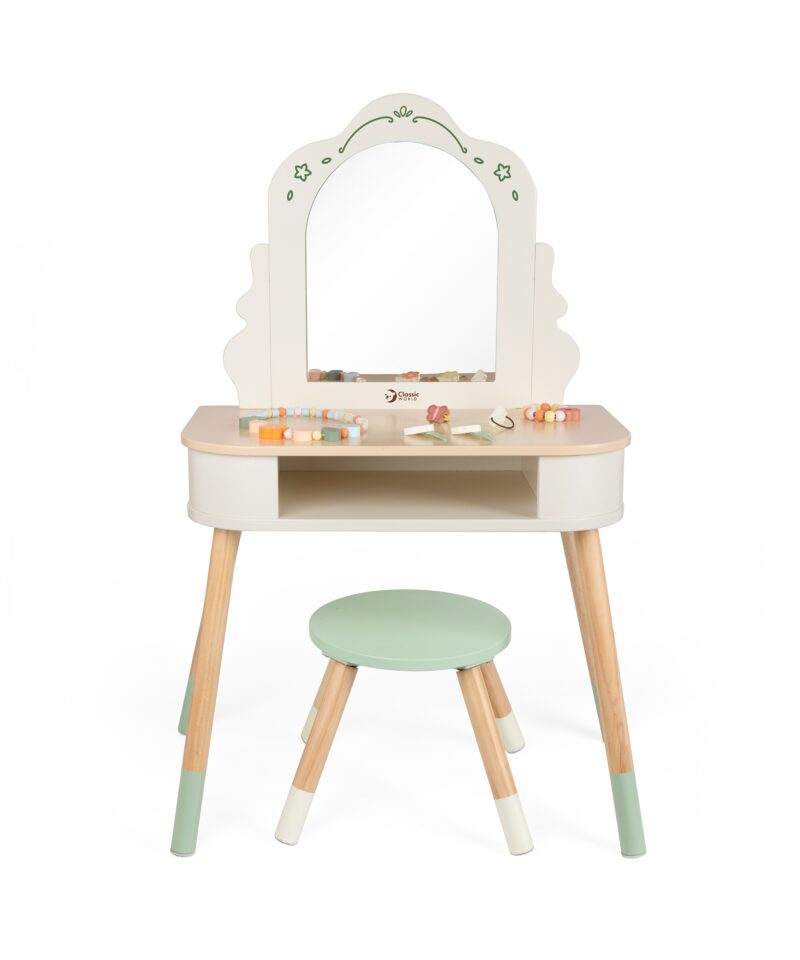 Lastetoa tualettlaud loovuse arendamiseks