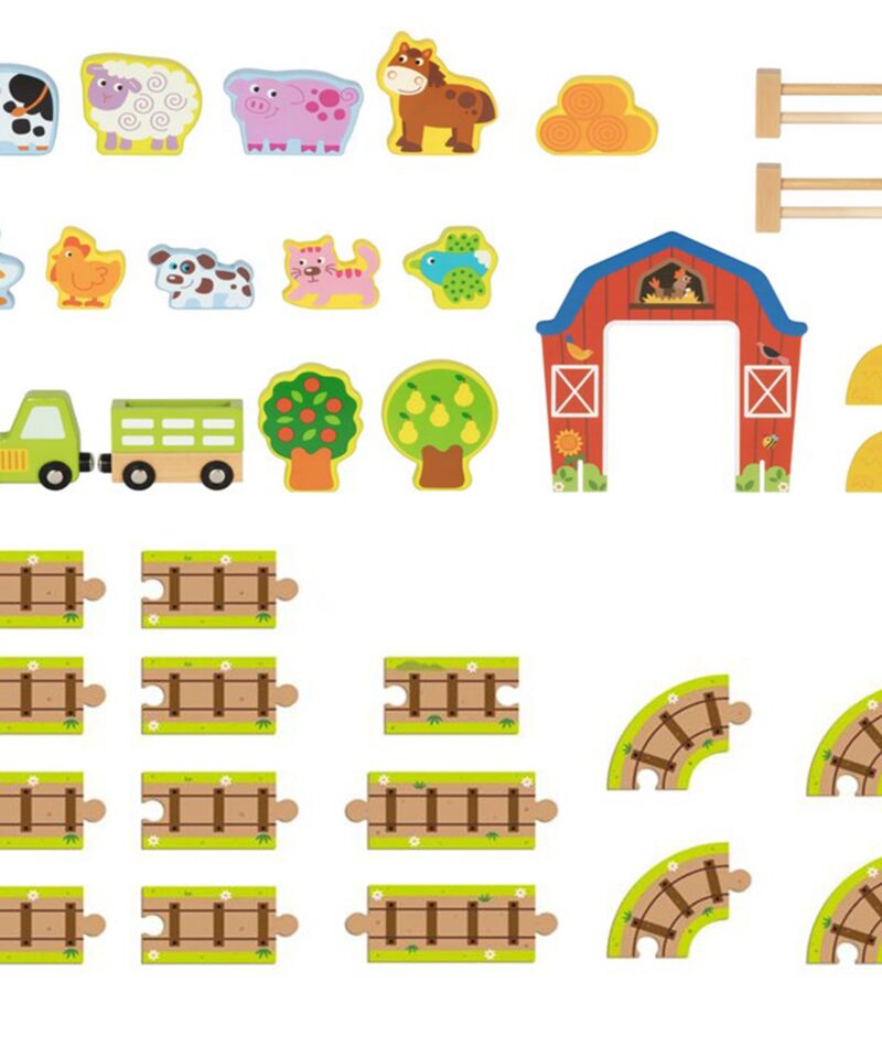 35 värvilist puidust detaili