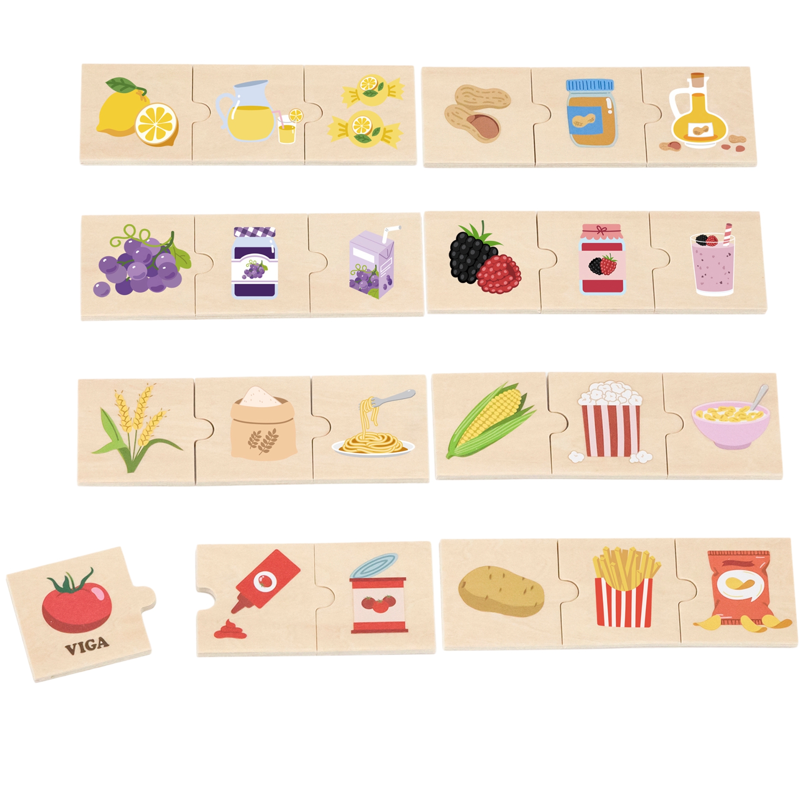 Sobitamise mäng taimede ja toidu vahel