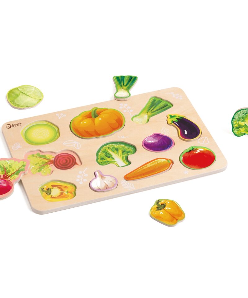 Puidust köögiviljapusle mängulaual