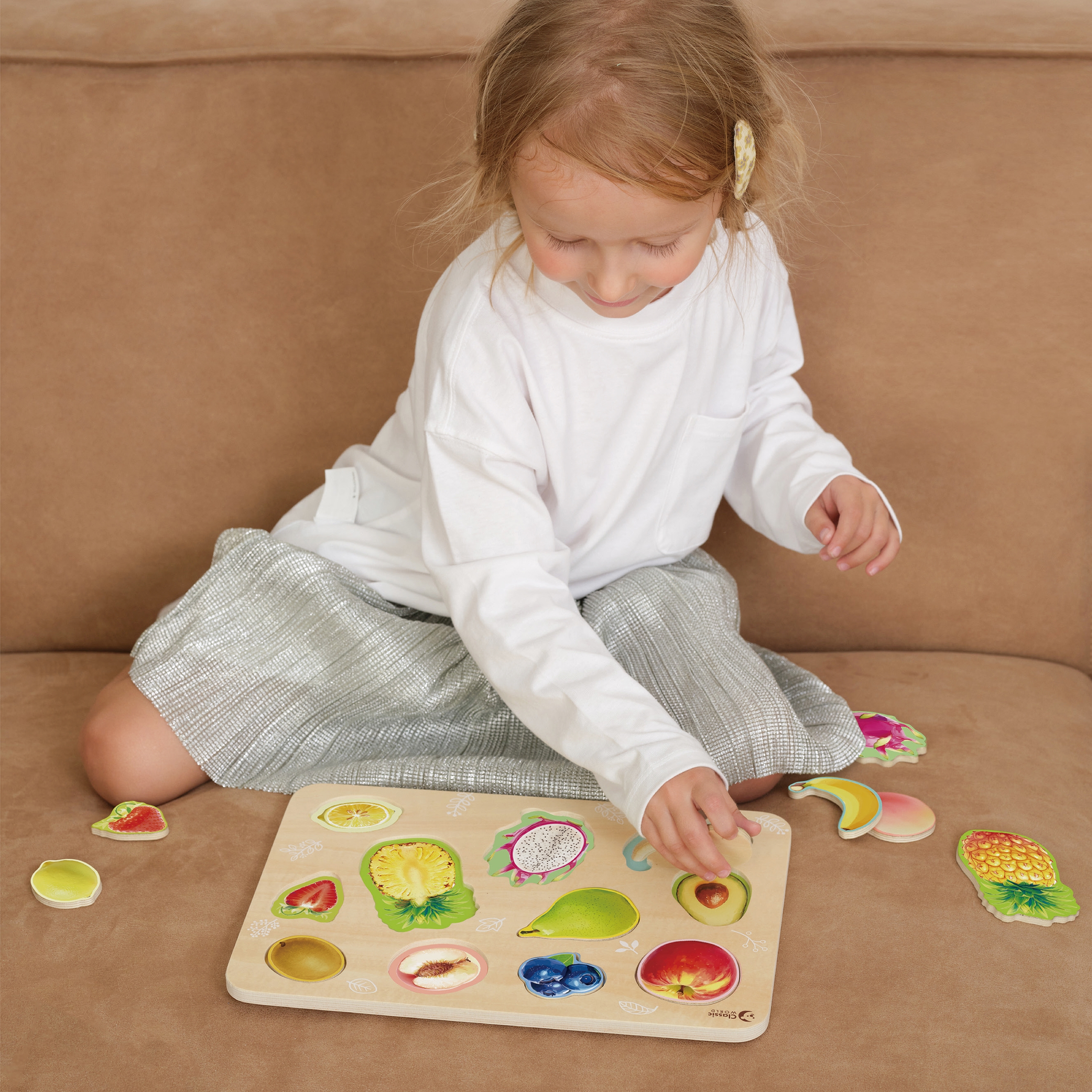 Lastele sobiv puidust pusle viljadega