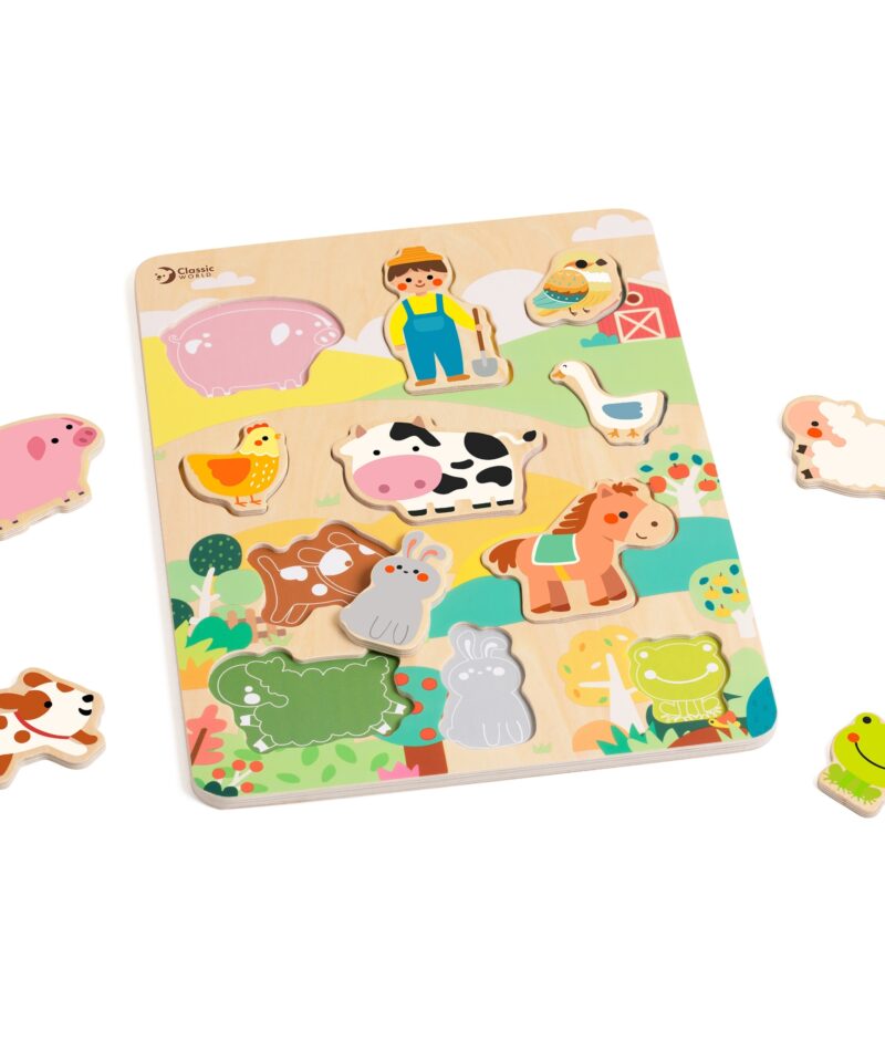 Laste puidust farmipusle mängimiseks