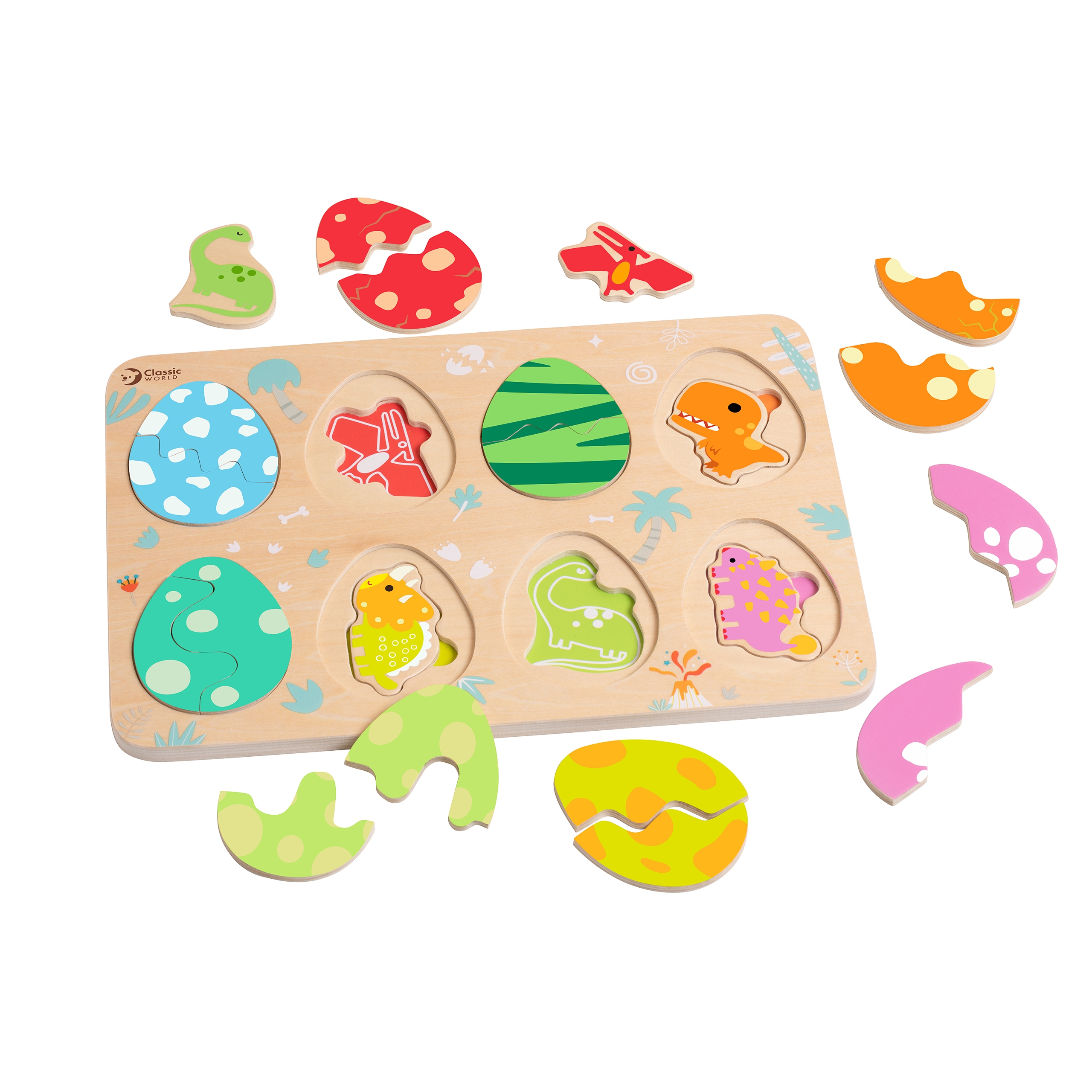 Puidust dinosaurusmõistatuse komplekt