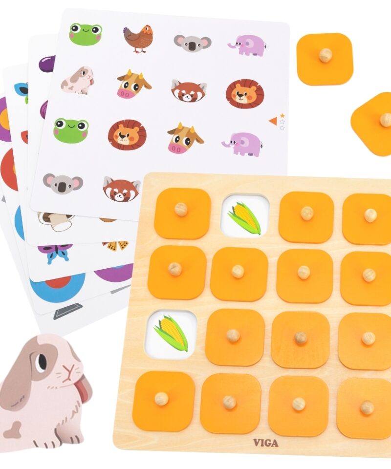 Puidust mälumäng lastele, arendab mälu