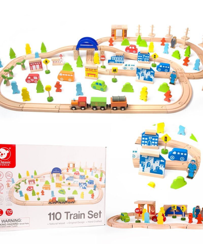 Lastele ohutu puidust rongikomplekt