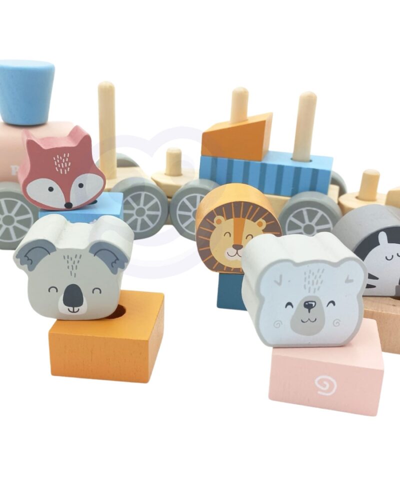 Kombineeritavad klotsid ja loomad rongikomplektis