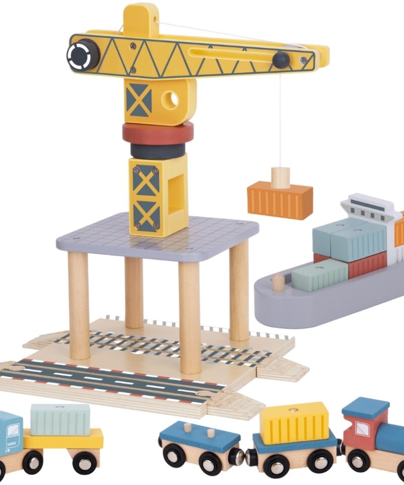 Puidust sadamakomplekt mängulustiks