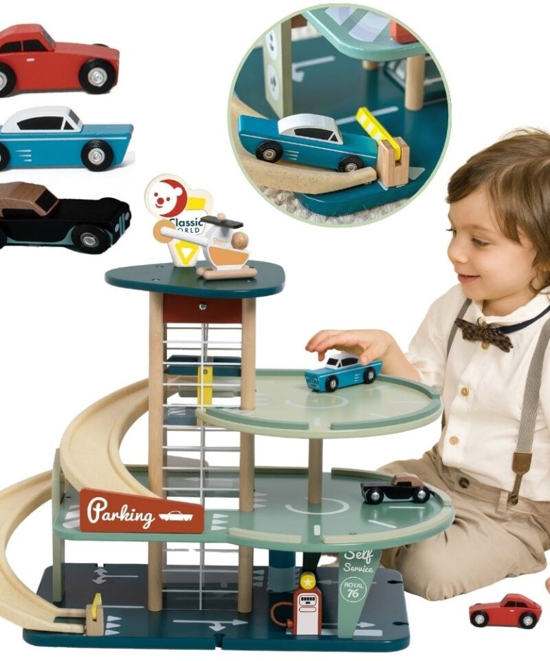 Mitmetasandiline autoparkla koos autodega