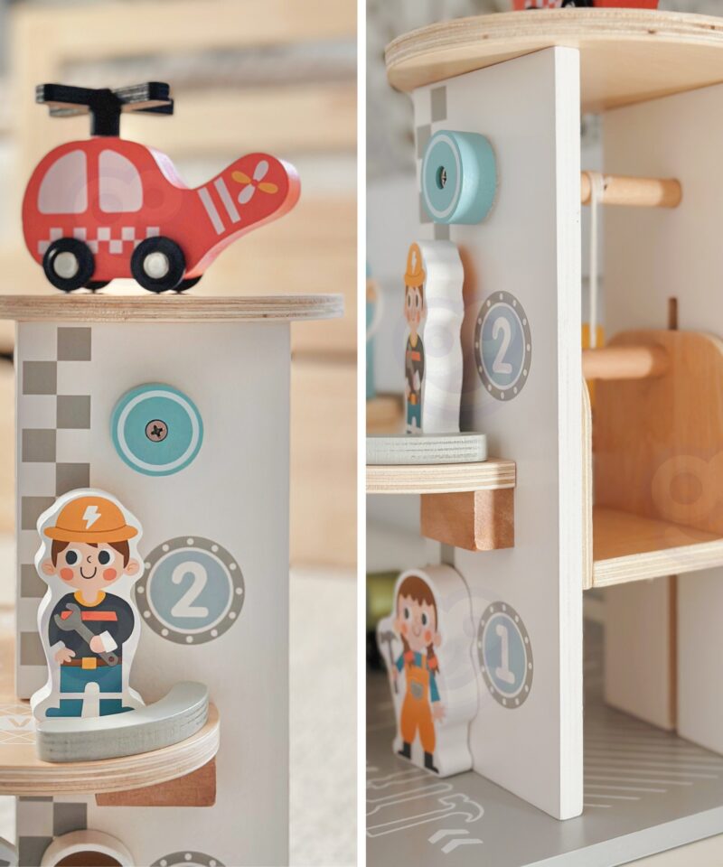 Spiraalne kaldtee puidust autoparklas