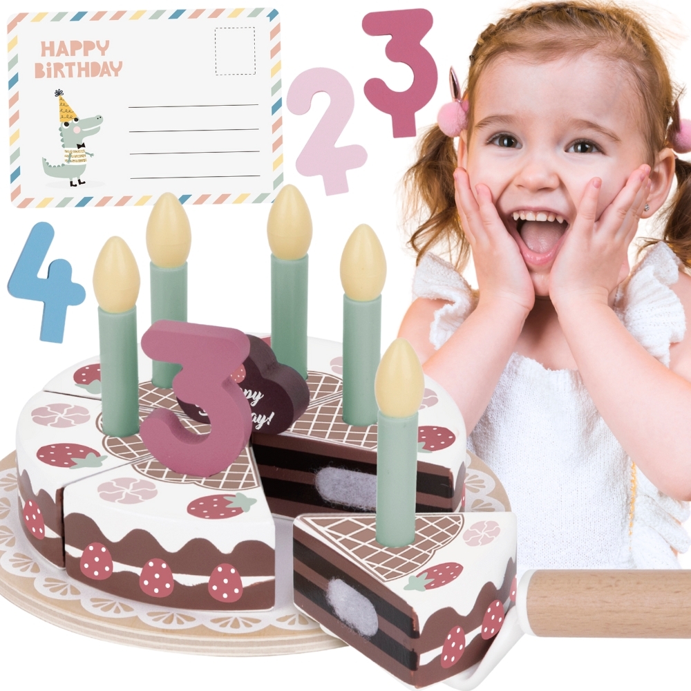 Puidust sünnipäevatort lastele mänguköögis