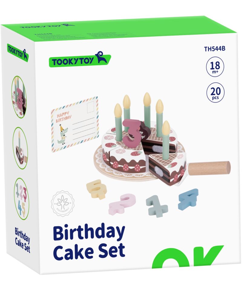 Puidust sünnipäevatort koos tordilusikaga