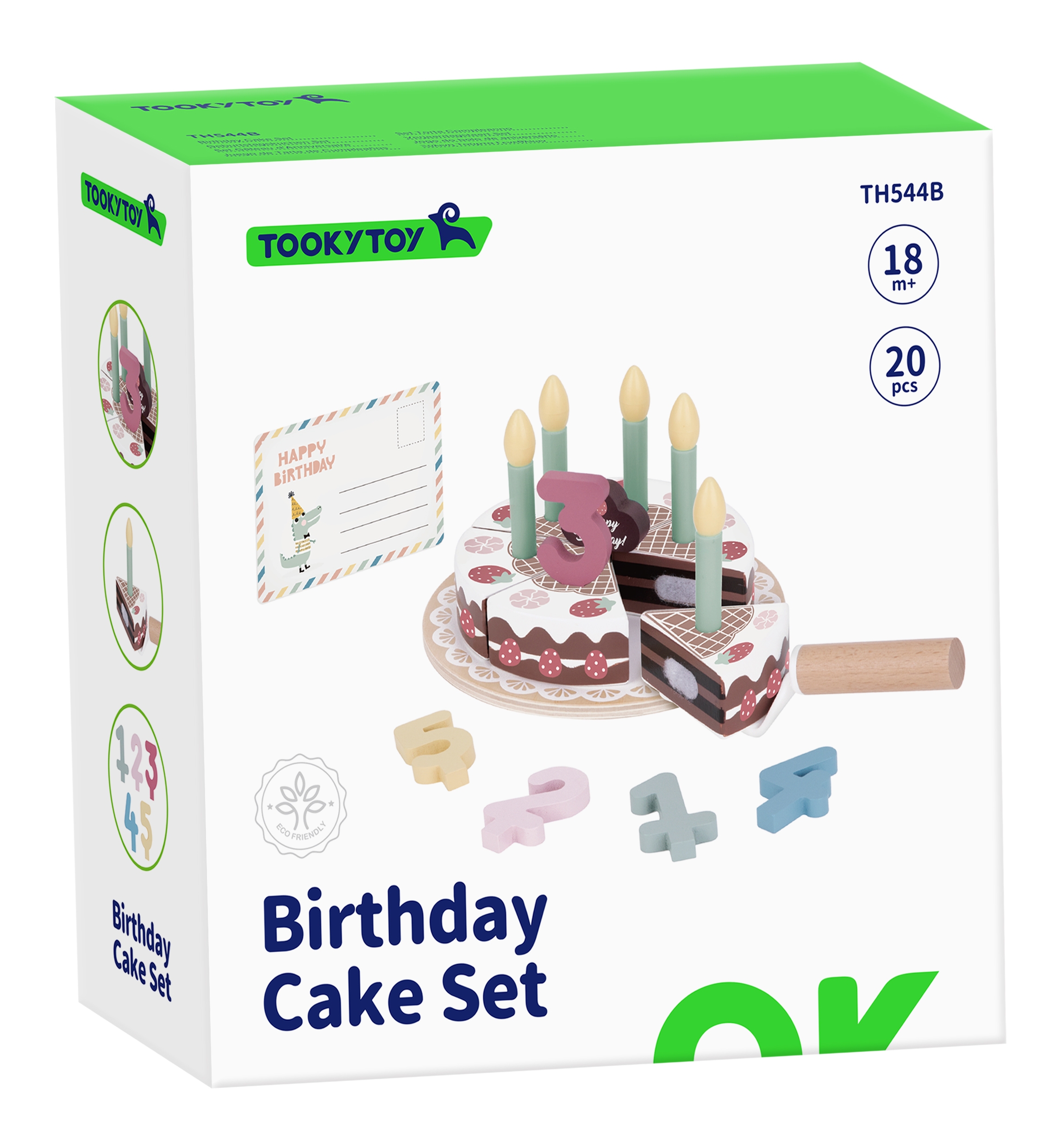 Puidust sünnipäevatort koos tordilusikaga