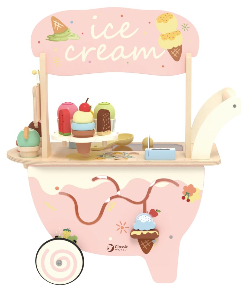 Loovust arendav jäätisekäru mänguasi