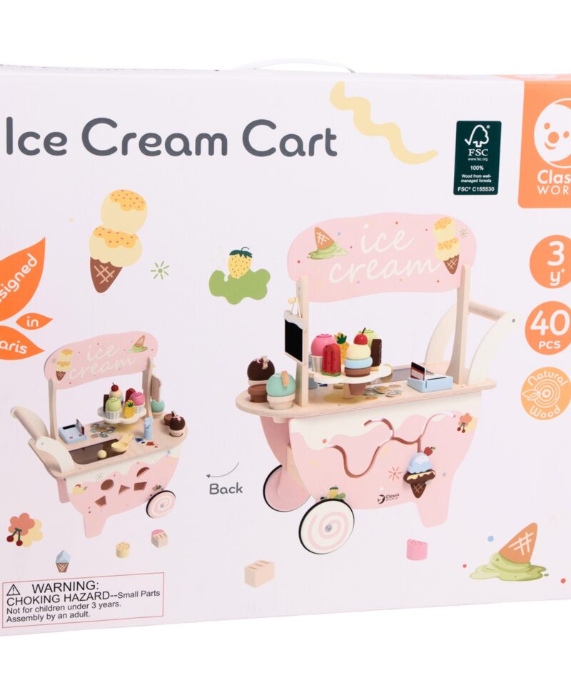 Loovust arendav jäätisekäru mänguasi