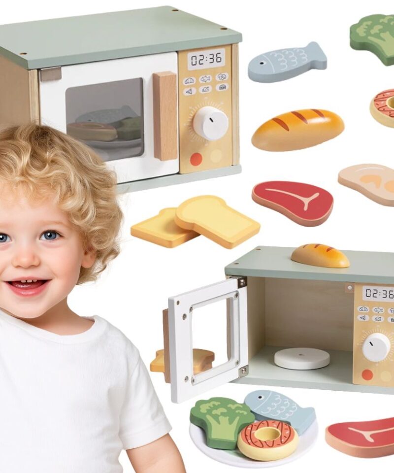 Puidust mängumikrolaineahi lapsele
