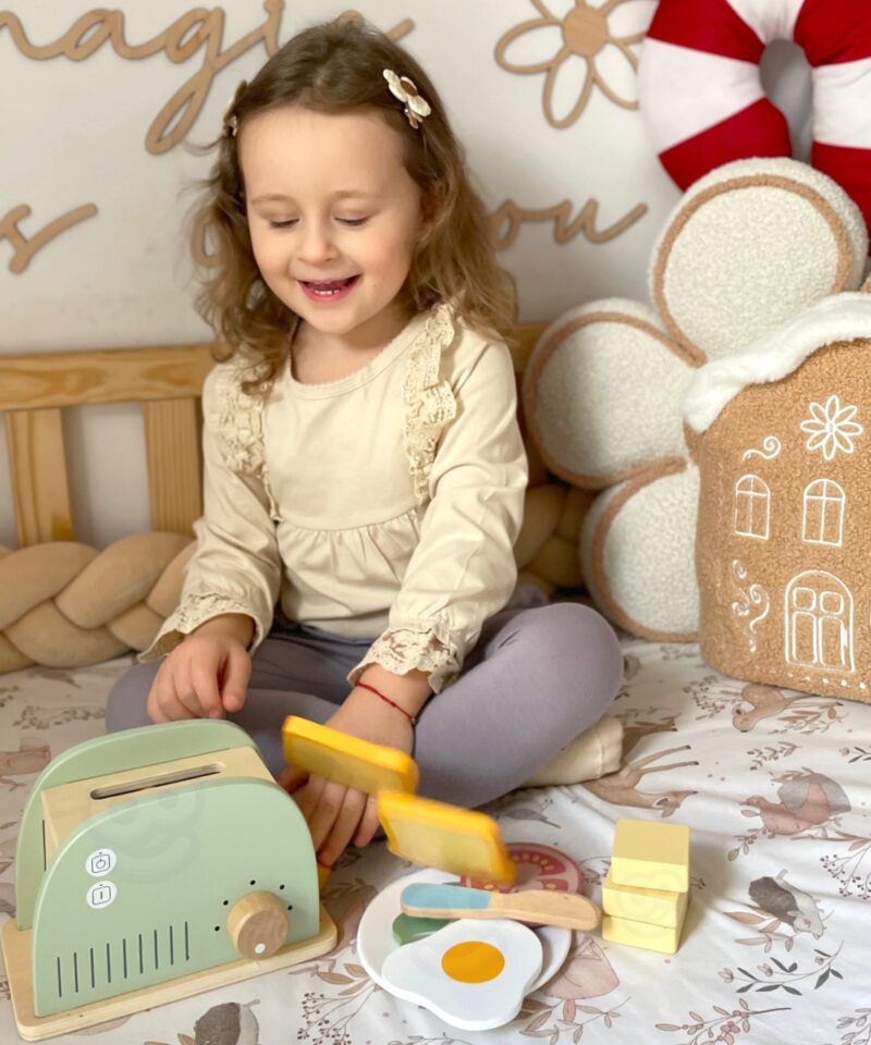 Laste puidust mängukomplekt köögimänguks