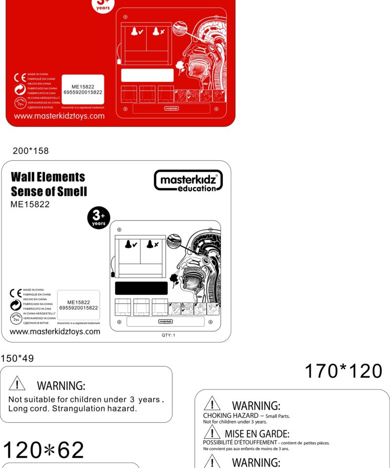 Montessori lõhnataju tahvel kodu ja kooli jaoks