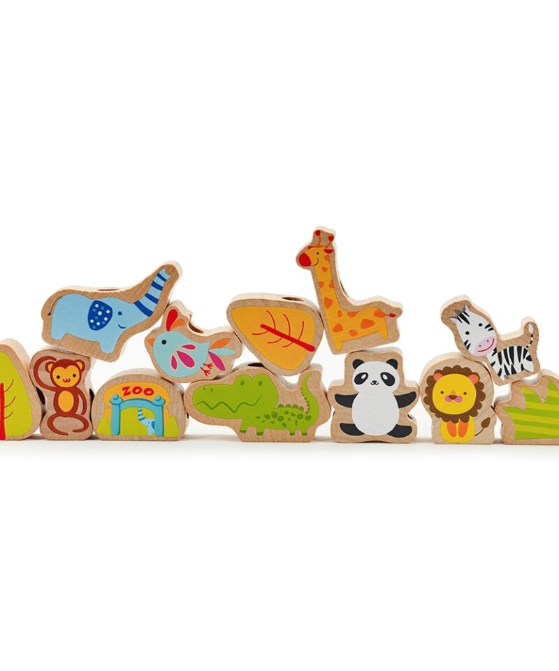 Puidust klotsid lastele loomade äratundmiseks