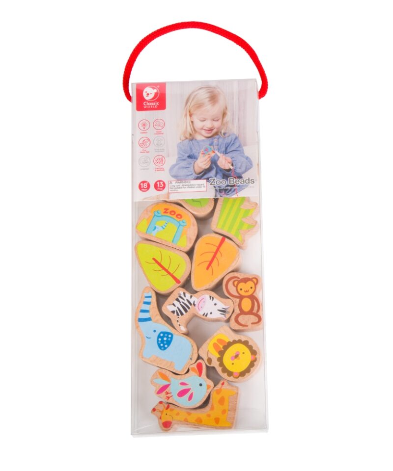 Nööriga lükitavad loomamotiividega klotsid