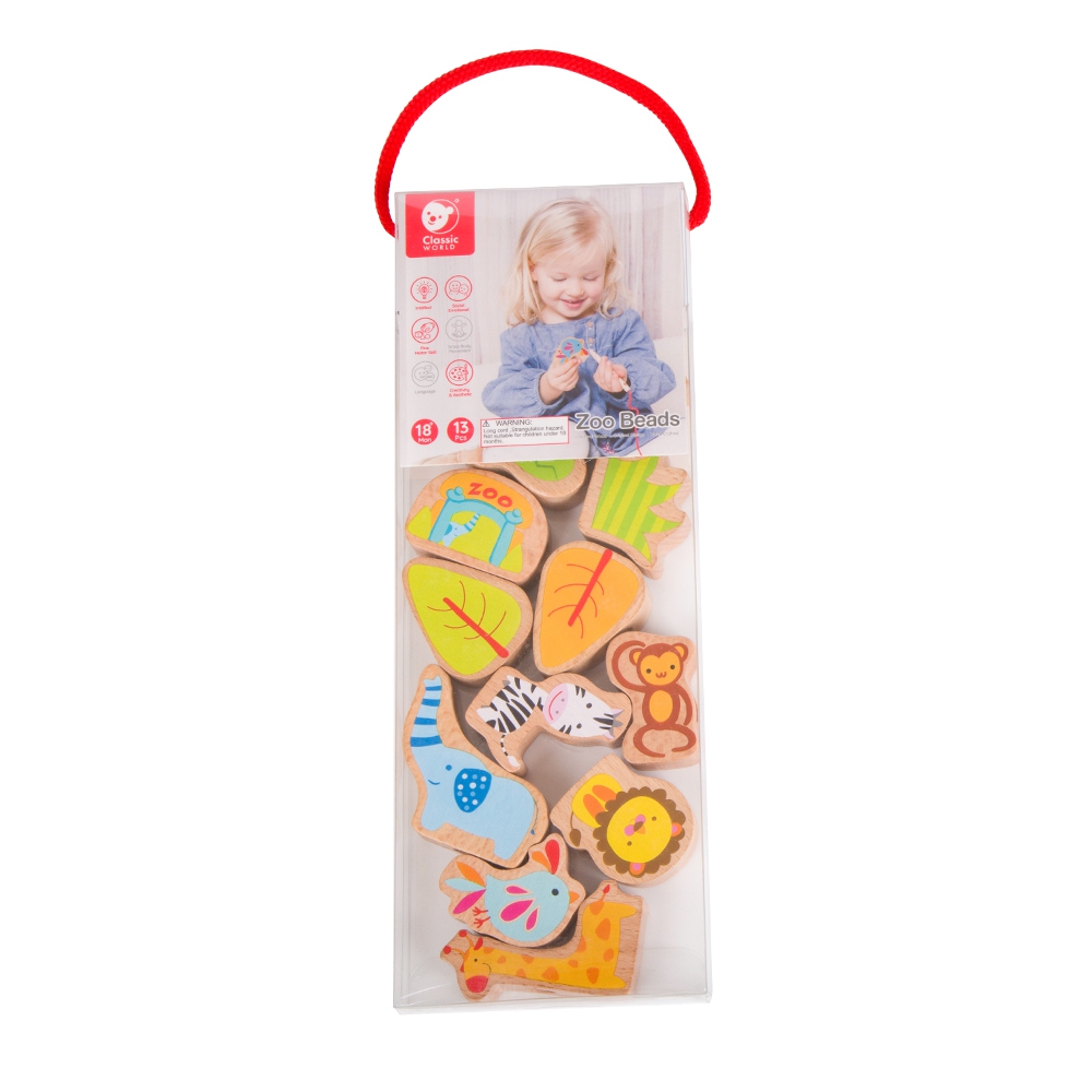 Nööriga lükitavad loomamotiividega klotsid