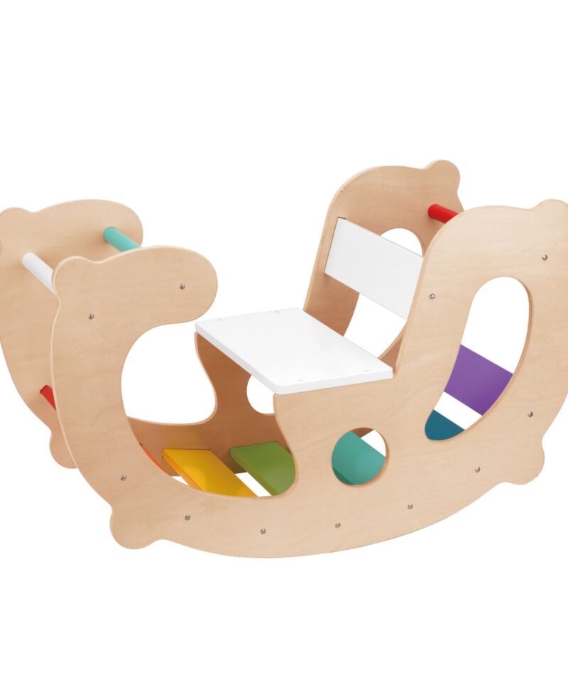 Erksate värvidega puidust kiik