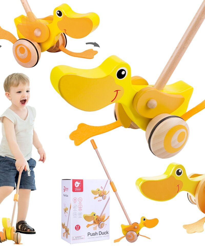 Puidust part lükkemänguasi lastele