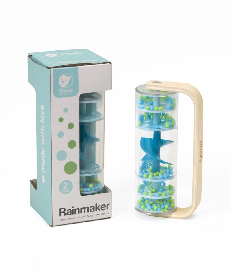 Laste vihmaveetoru helimänguasi sinises toonis