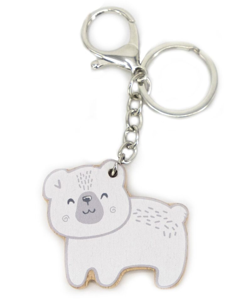 Puidust võtmehoidja karumotiiviga