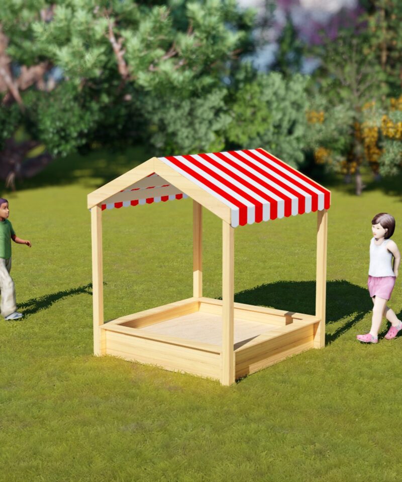 Puidust liivakast õues mängimiseks