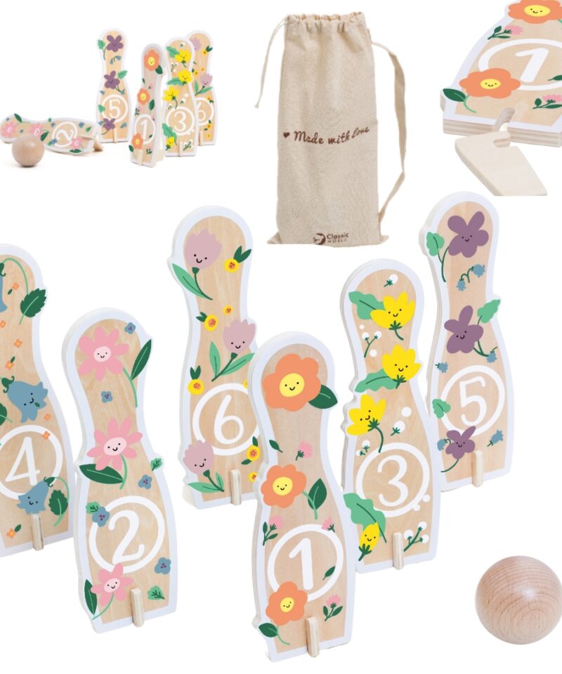 Puidust keeglimäng lastele