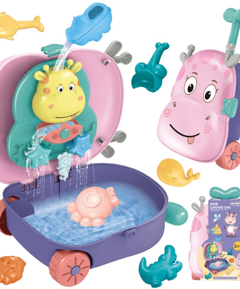 Laste mängukomplekt liiva ja veega rannas