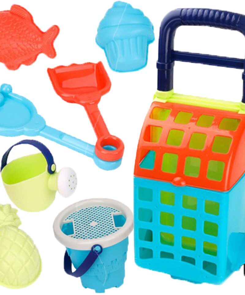 Laste liivamänguasjade komplekt käruga liivakastis