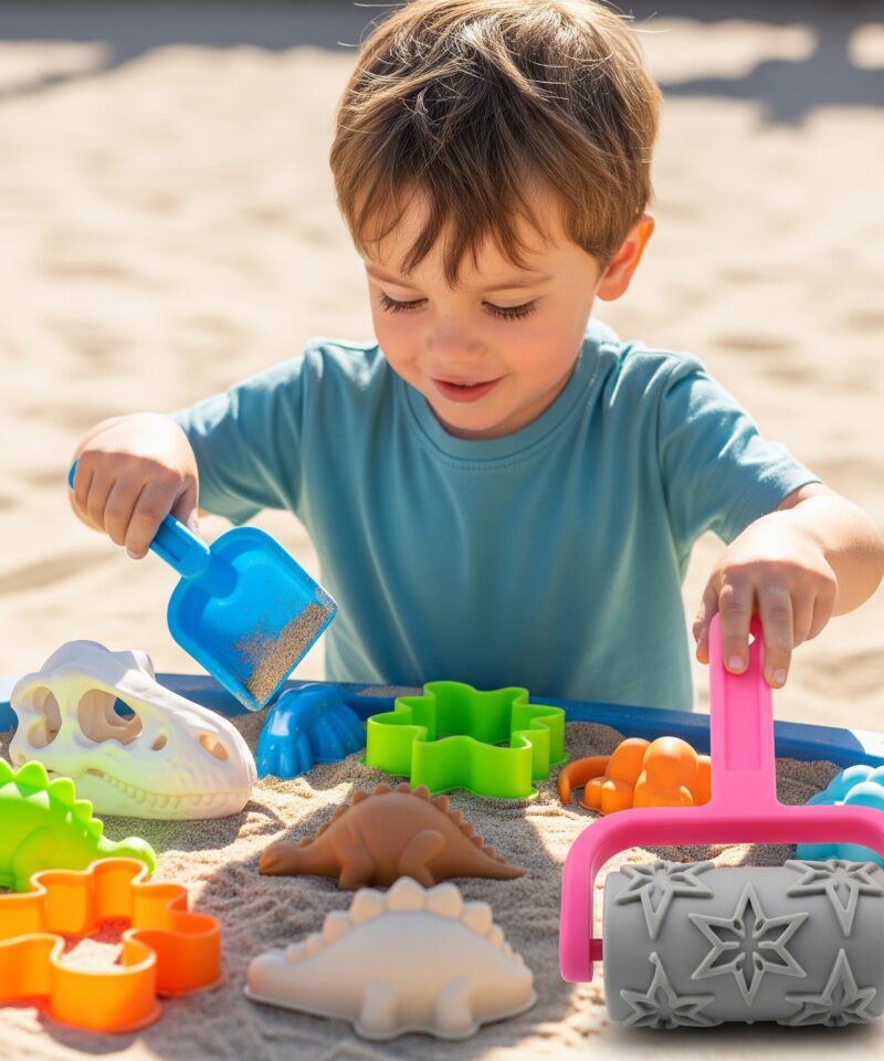 Arheoloogiline seiklus dinosauruste liivakomplektiga