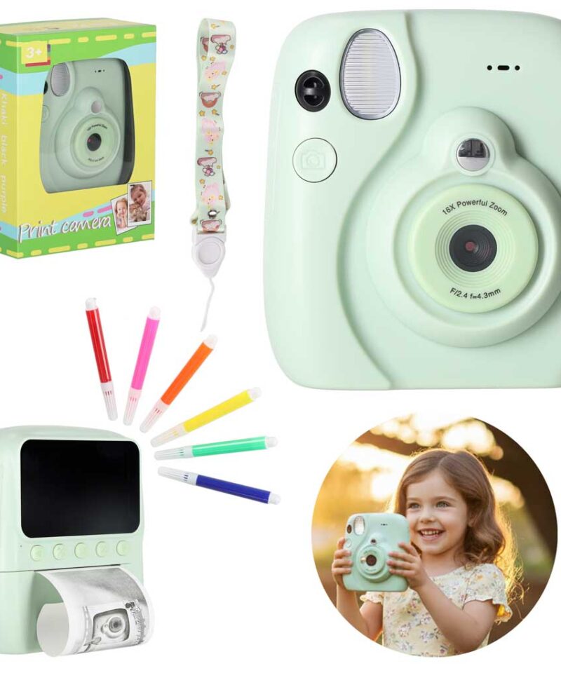 Digitaalne kohene kaamera komplekt roheline