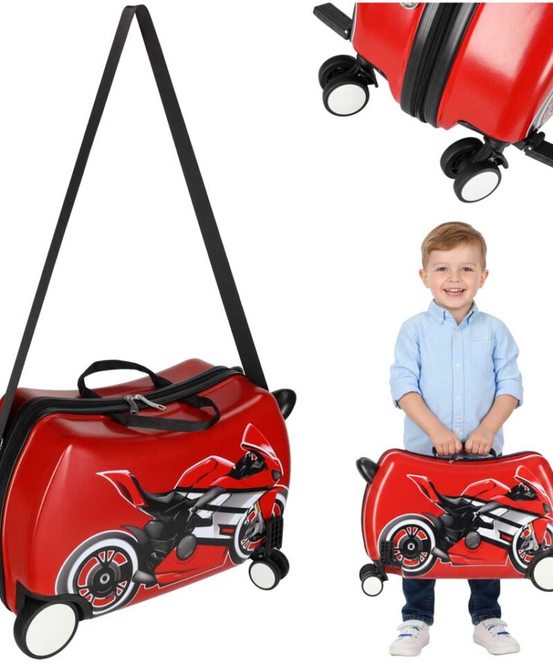 Laste reisikohver ratastel mustriga