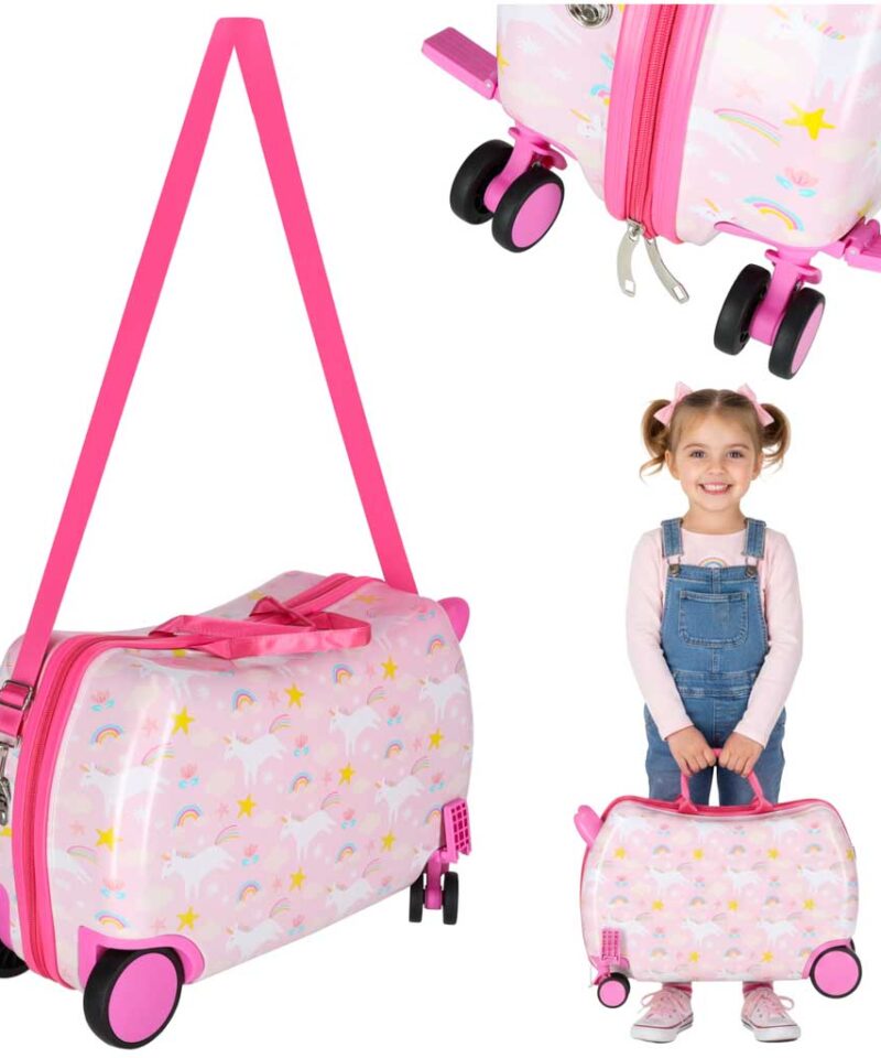 Laste käru- ja reisikohver ükssarvikuga