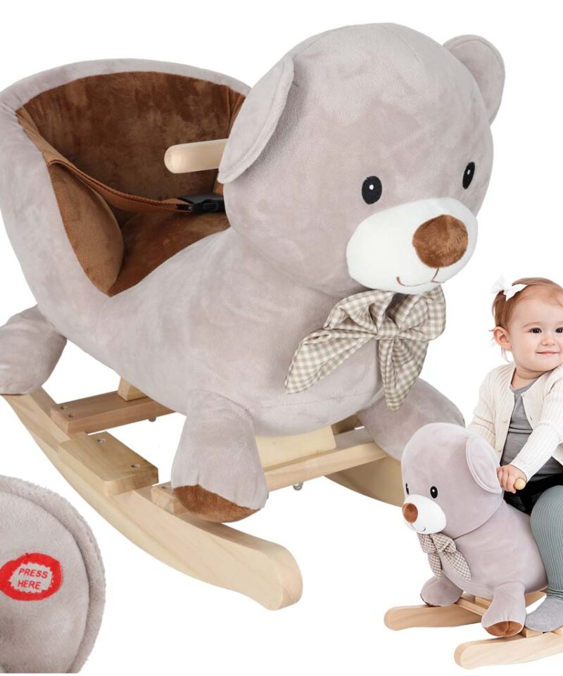 Pehme kiikmänguasi lastele beežis ja pruunis