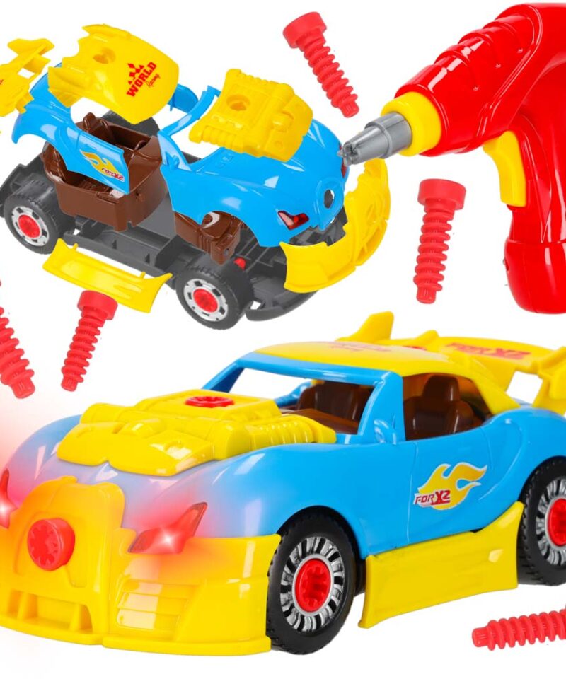 Sportauto kokkupandav mängukomplekt detailidega