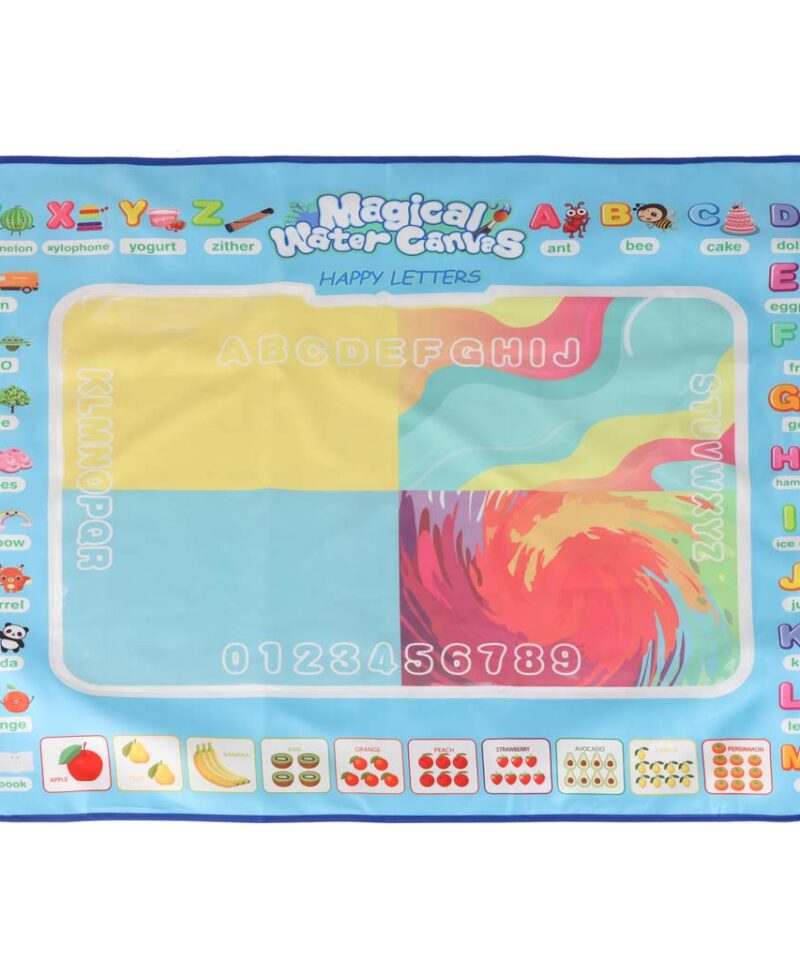 Sinine ja mitmevärviline veejoonistamise matt