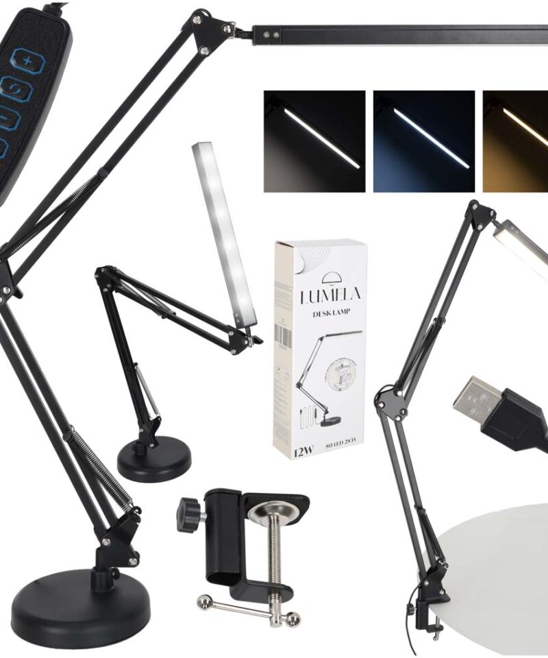 Reguleeritav LED laualamp USB-ga töölauale