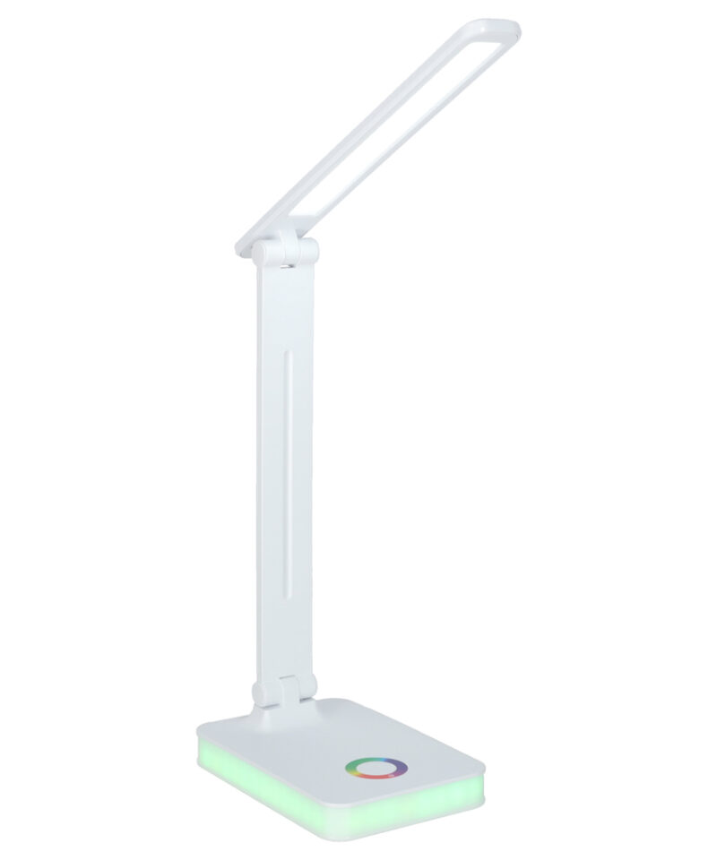 Valge LED laualamp kaasaegses stiilis