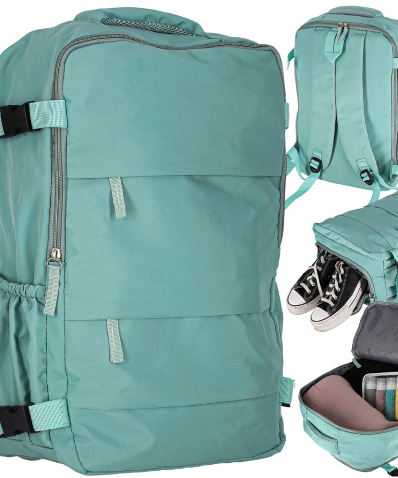 Roheline reisikott kolme mahuka sektsiooniga