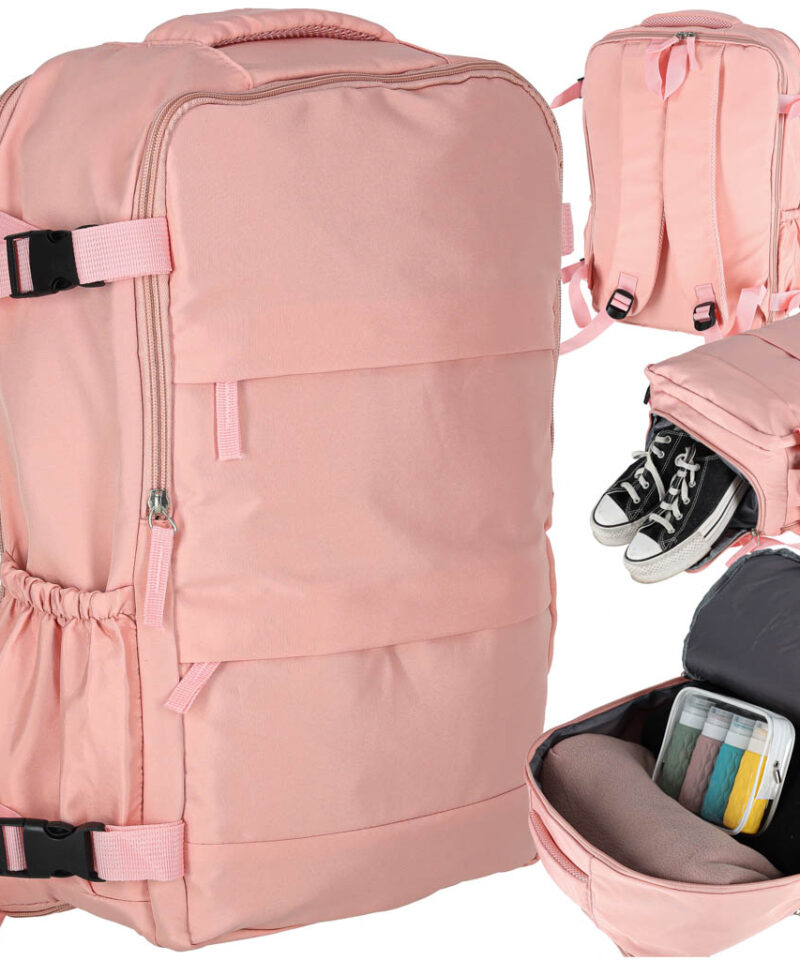 Roosa reisikott kolme sektsiooniga