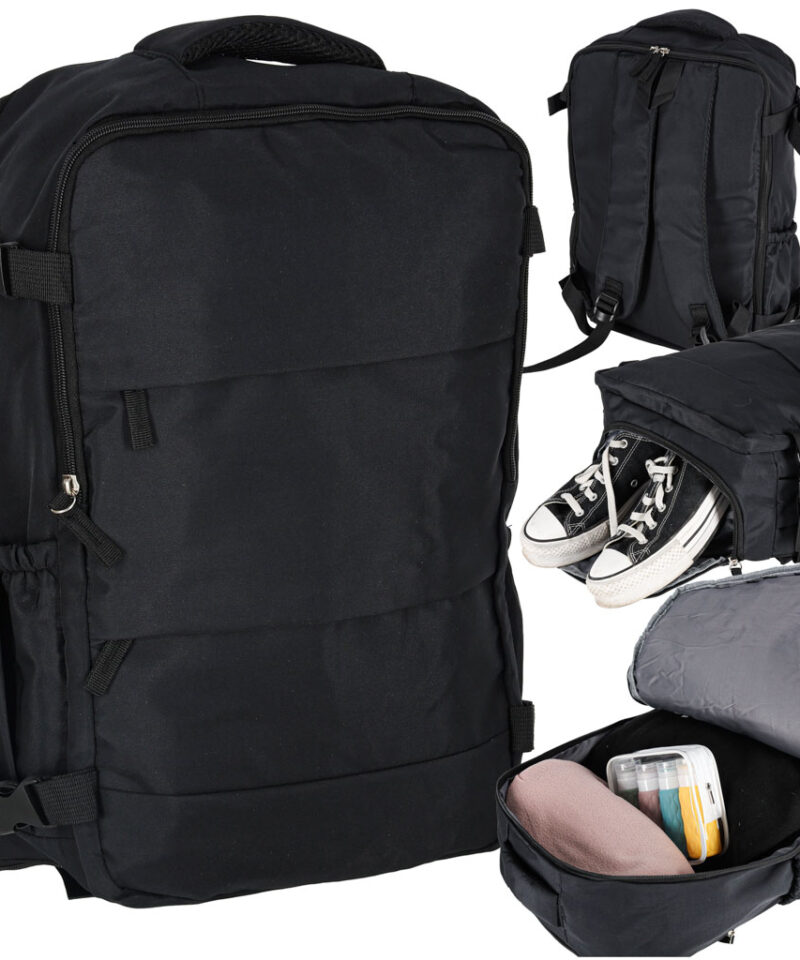 Must reisikott seljakott lühikesteks reisideks